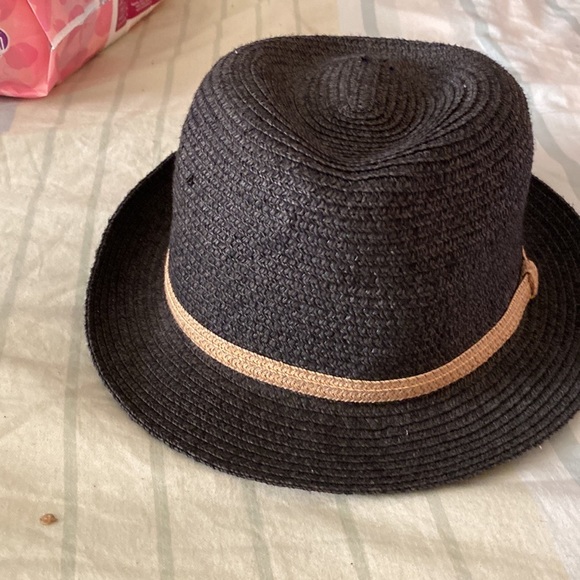 Grey fedora hat straw - Picture 5 of 8